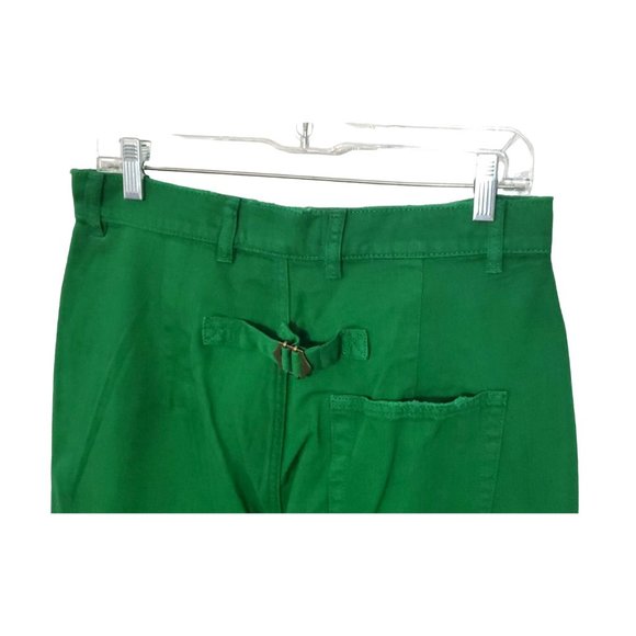 SALE NWT Sandrine Rose X Free People Green Wide Leg Painter Crop Pants Sz 30 - Picture 7 of 11